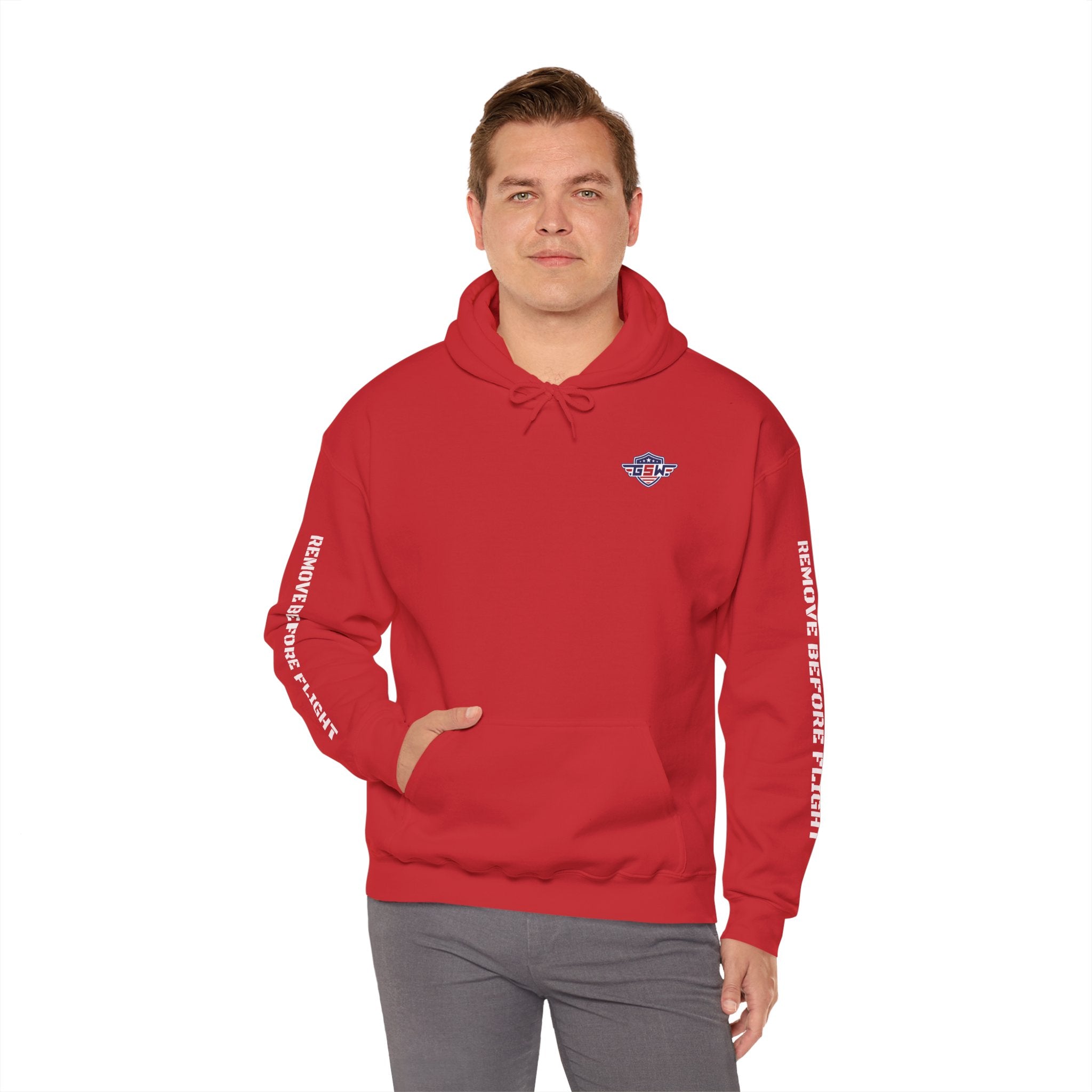 Small Retro Wings Logo Hoodie — Vintage Pilot Badge Chest Sweatshirt