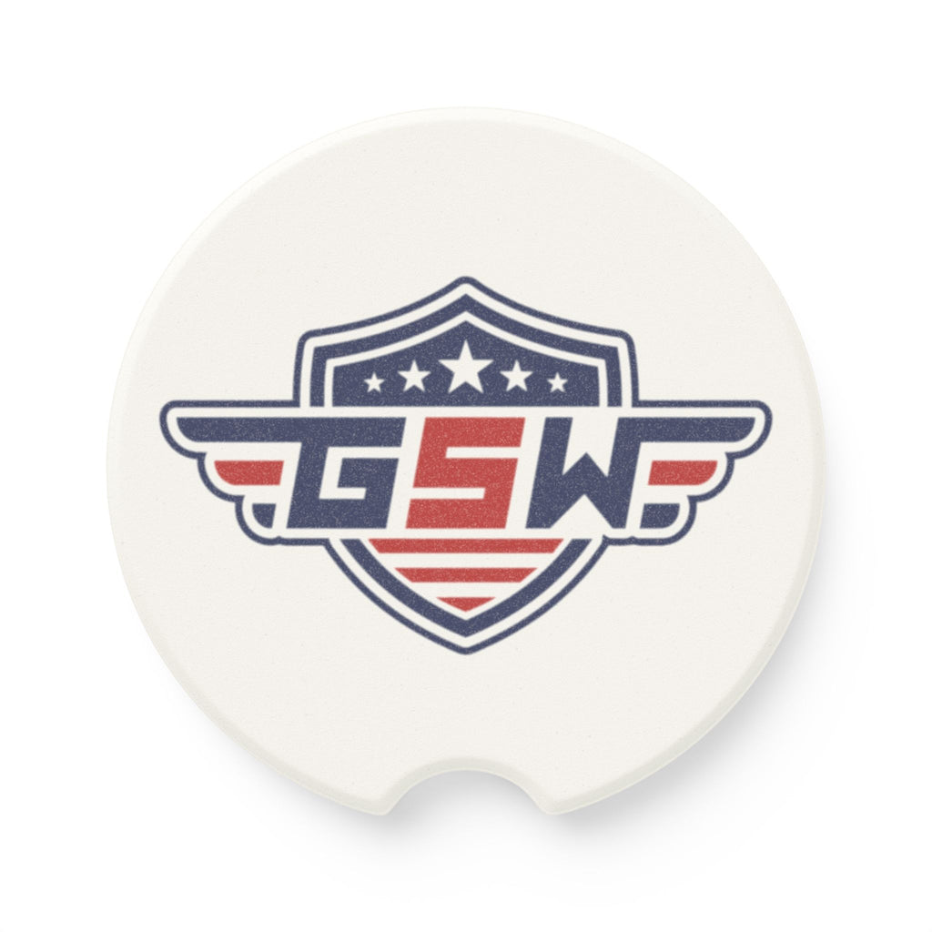 Soapstone Car Coaster — Vintage American Shield Logo Car Cup Holder Coaster