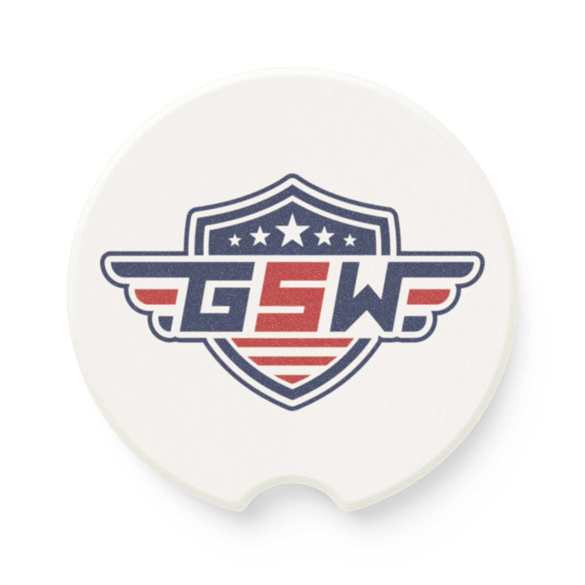 Soapstone Car Coaster — Vintage American Shield Logo Car Cup Holder Coaster