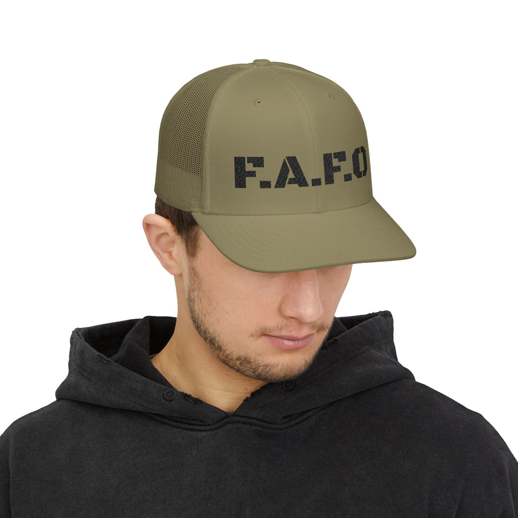 Trucker Cap — F.A.F.O. Distressed Logo Snapback