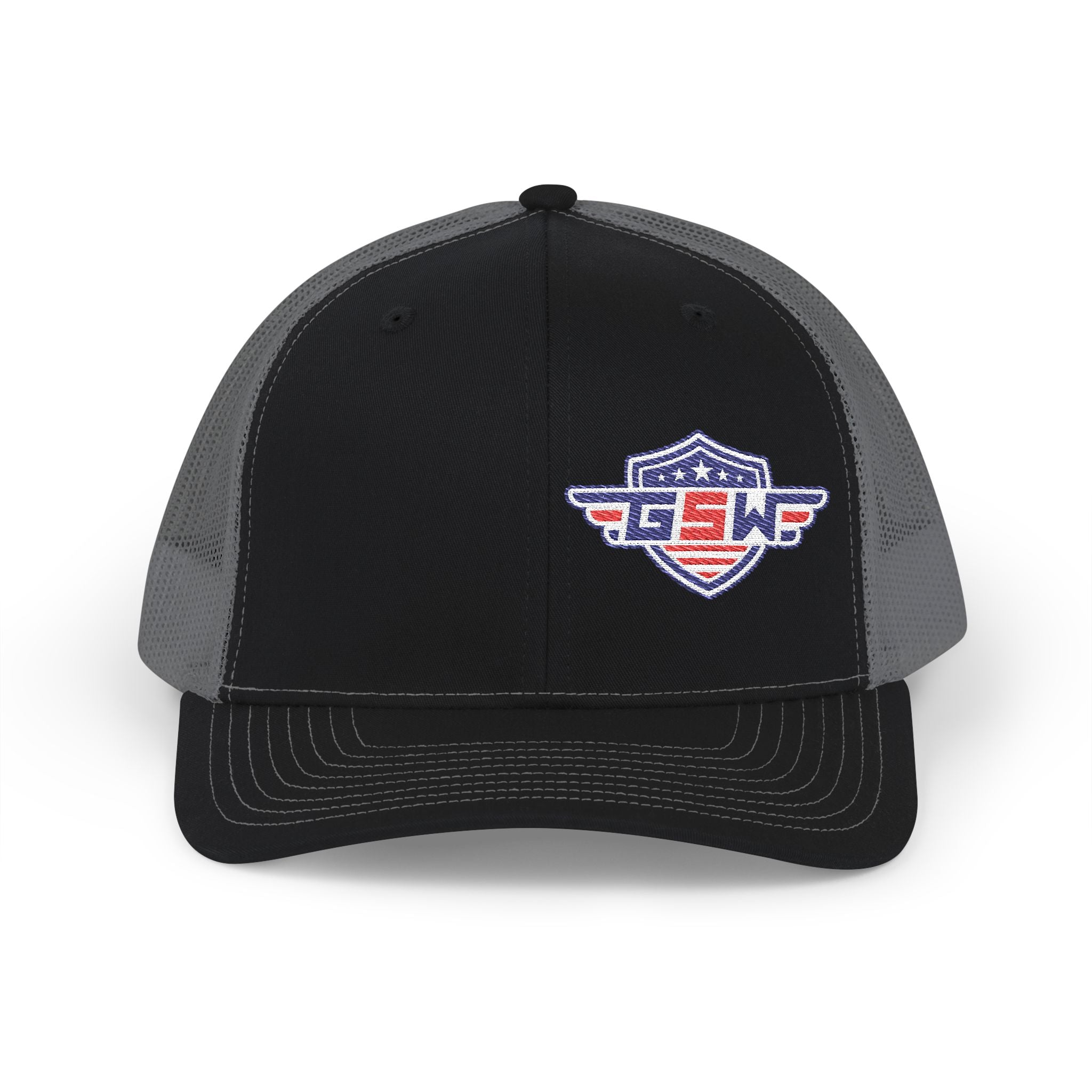 Trucker Cap — Retro Shield Patch "GSWF" Snapback