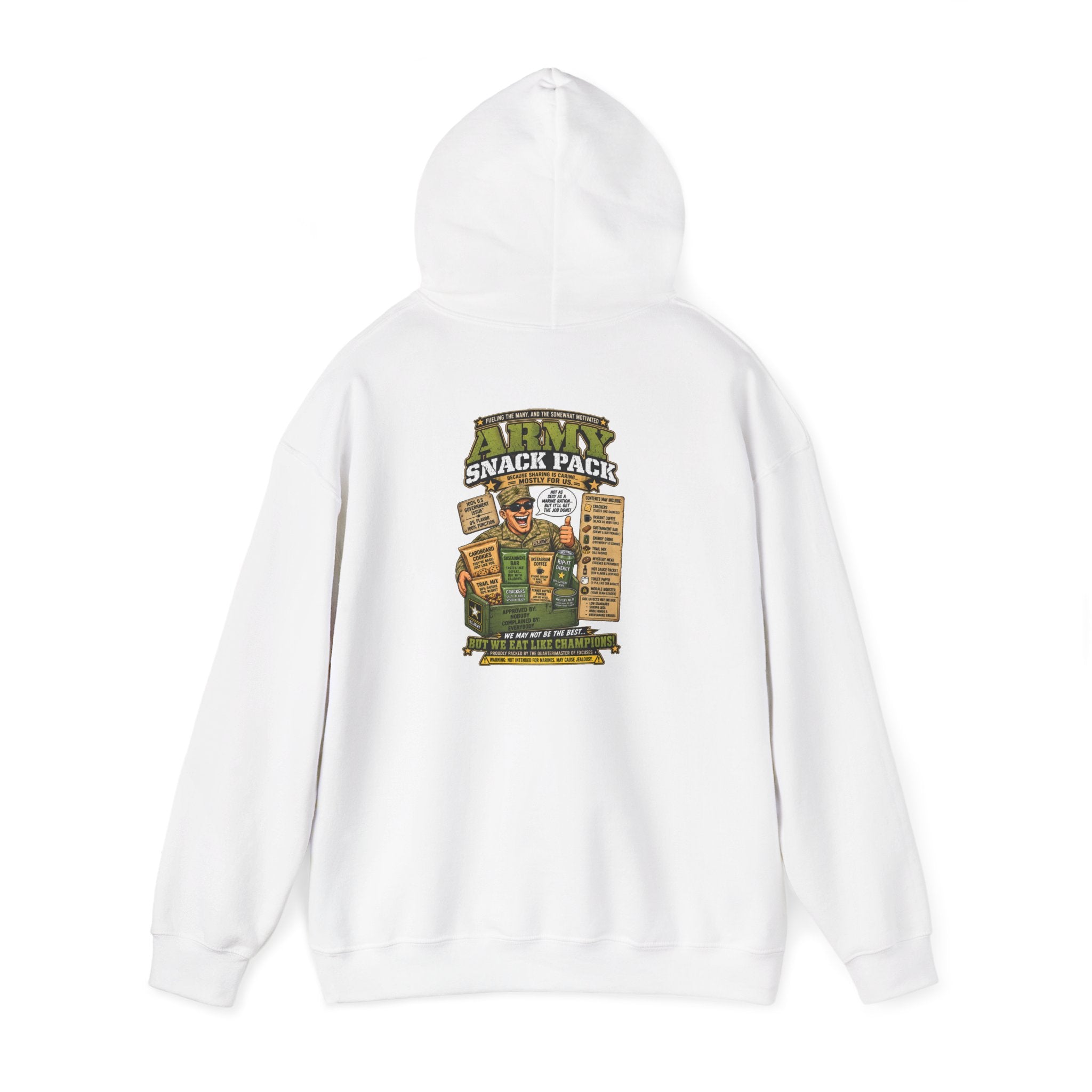 Snack Pack Hoodie — Military-Inspired Tactical Ranger Graphic Sweatshirt