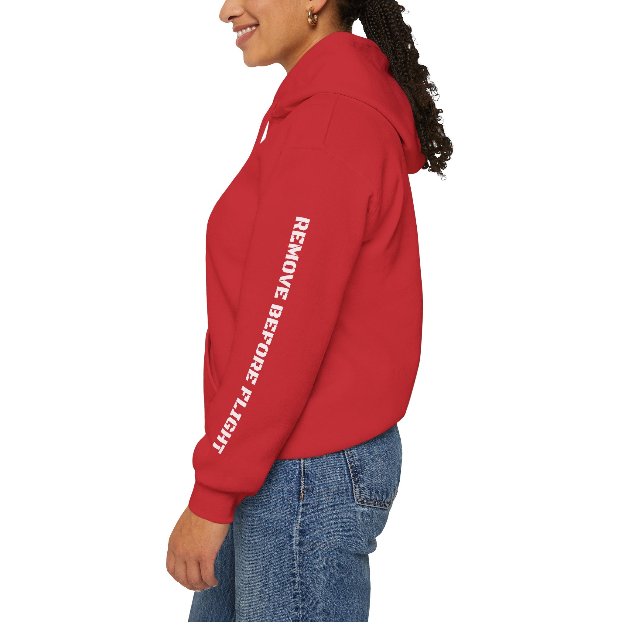 Small Retro Wings Logo Hoodie — Vintage Pilot Badge Chest Sweatshirt