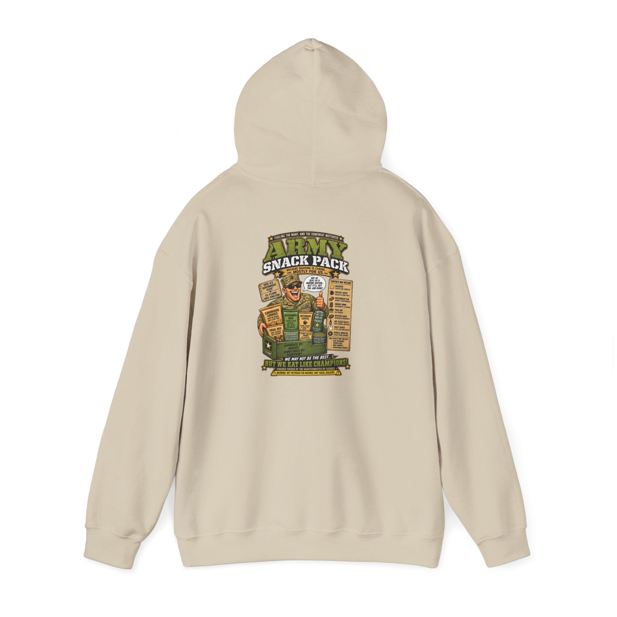 Snack Pack Hoodie — Military-Inspired Tactical Ranger Graphic Sweatshirt