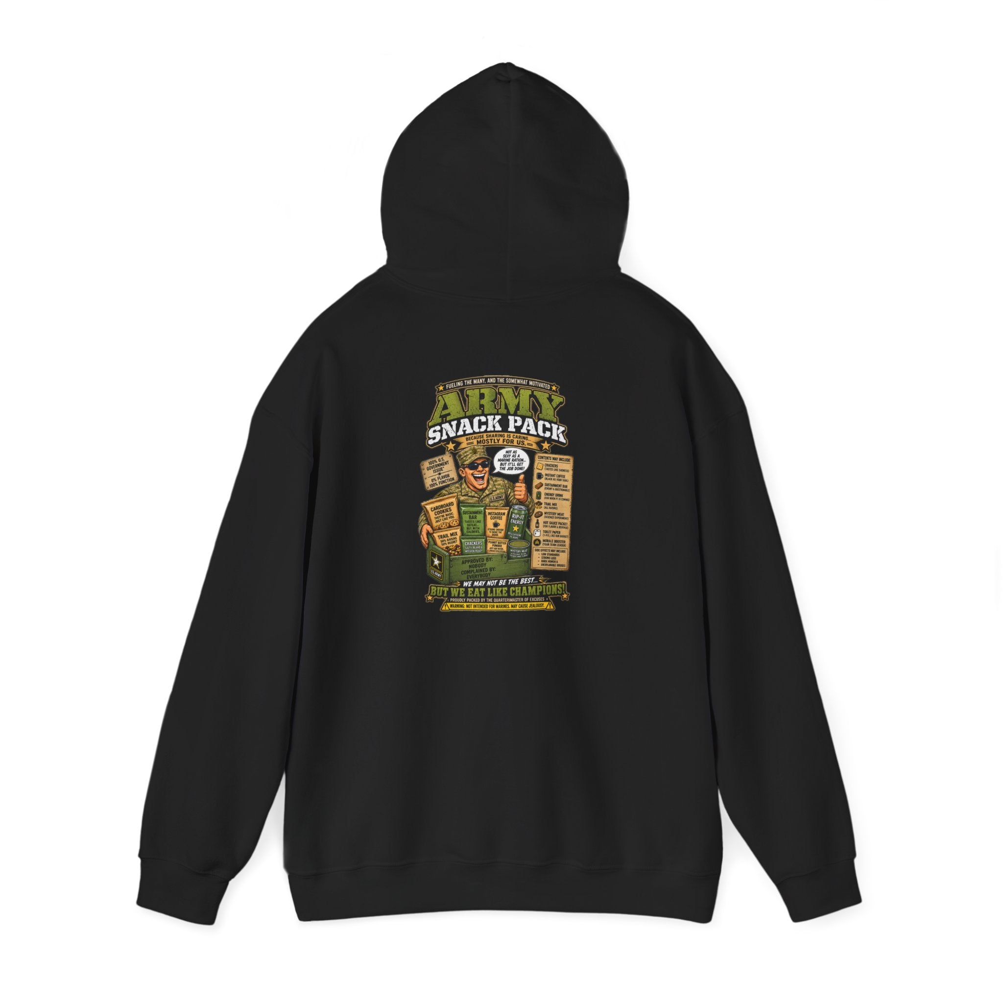 Snack Pack Hoodie — Military-Inspired Tactical Ranger Graphic Sweatshirt