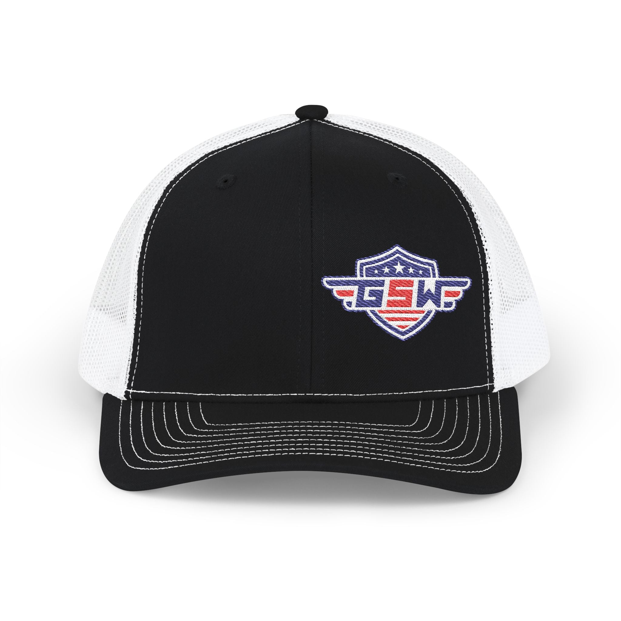 Trucker Cap — Retro Shield Patch "GSWF" Snapback