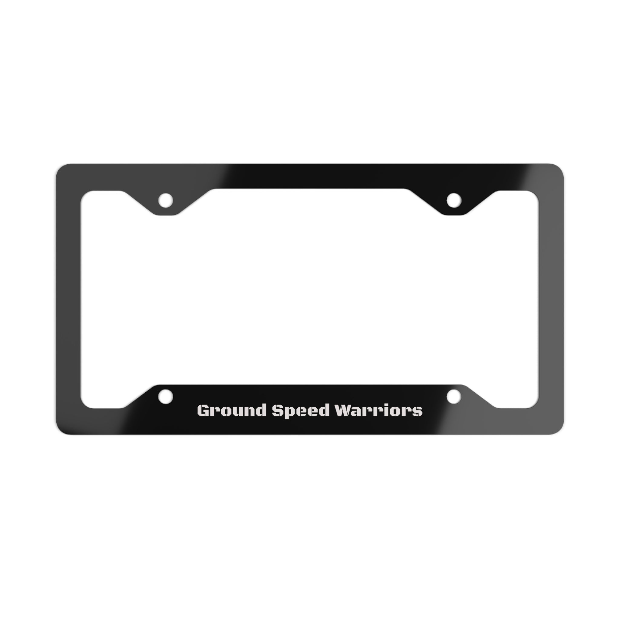 Ground Speed Warriors Metal License Plate Frame