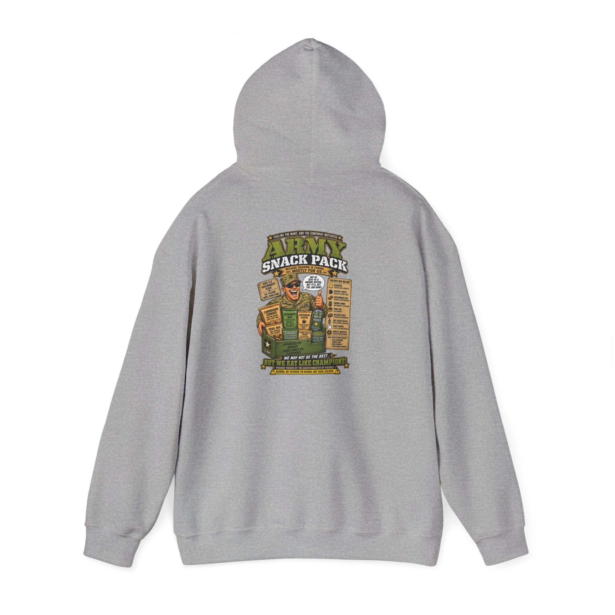 Snack Pack Hoodie — Military-Inspired Tactical Ranger Graphic Sweatshirt